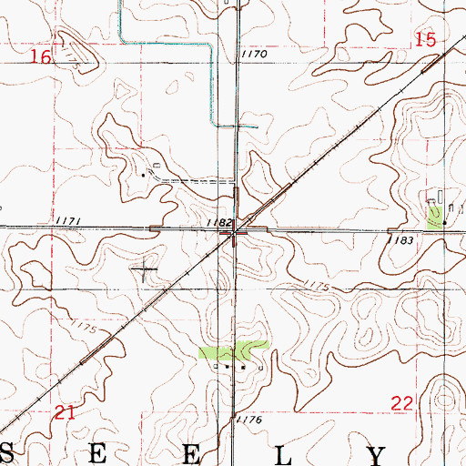 Topographic Map of Township of Seely, MN