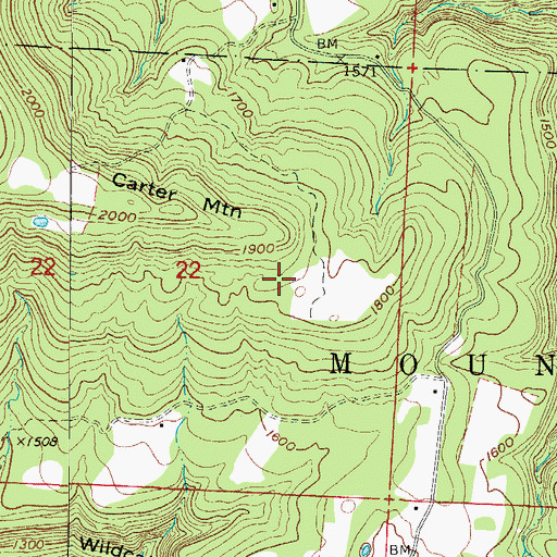 Topographic Map of Township of Mountain, AR
