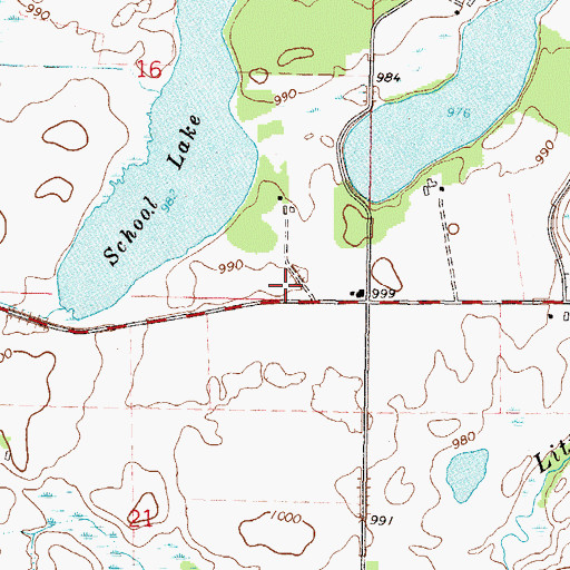 Topographic Map of Township of Sigel, MN