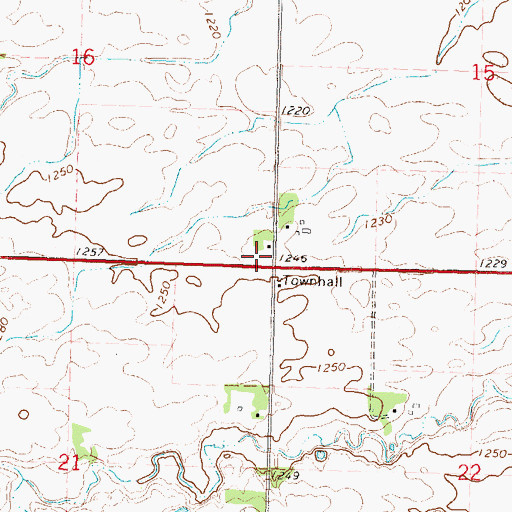 Topographic Map of Township of Springdale, MN