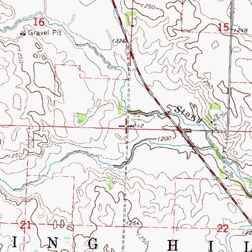 Topographic Map of Township of Spring Hill, MN
