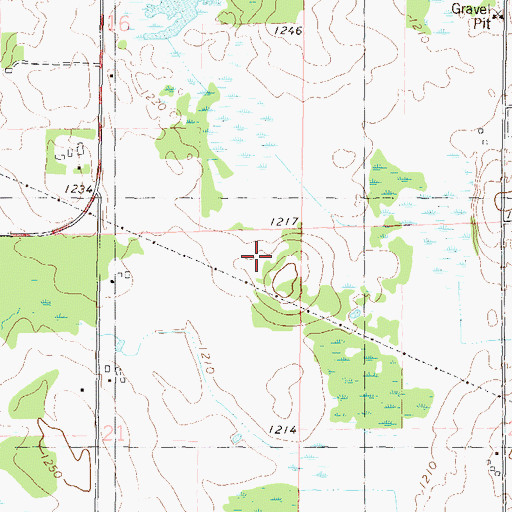 Topographic Map of Township of Swanville, MN
