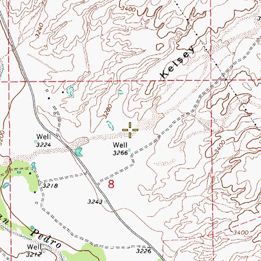 Topographic Map of Kelsey Canyon, AZ