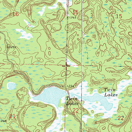 Topographic Map of Township of Turner, MN