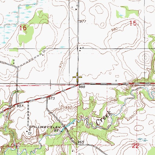 Topographic Map of Township of Tyrone, MN