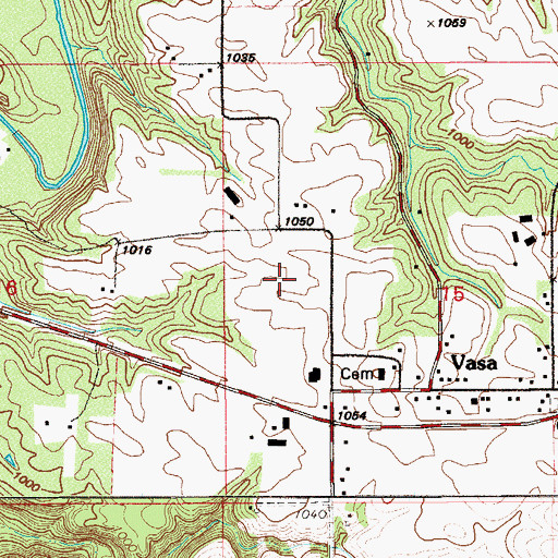 Topographic Map of Township of Vasa, MN
