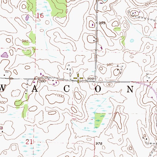Topographic Map of Township of Waconia, MN
