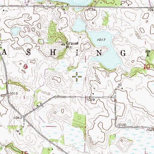Topographic Map of Township of Washington, MN