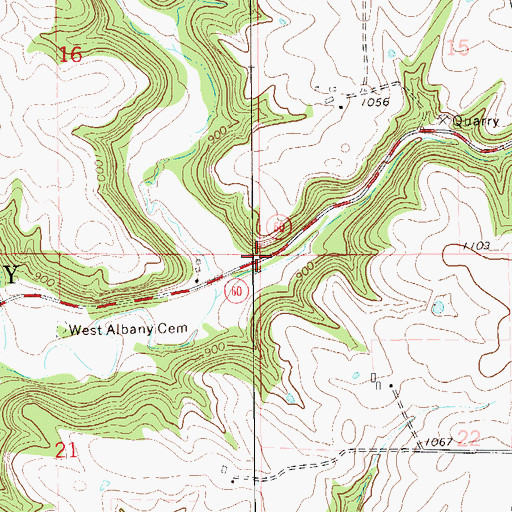 Topographic Map of Township of West Albany, MN