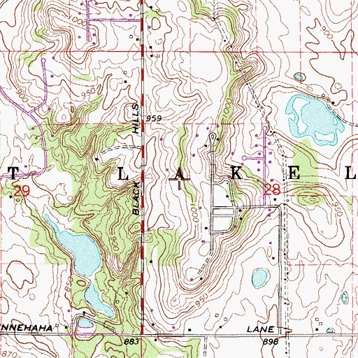 Topographic Map of Township of West Lakeland, MN