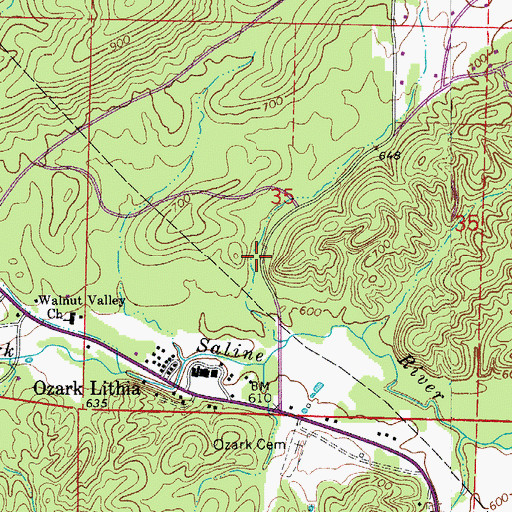Topographic Map of Township of Union (historical), AR