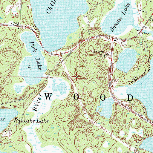 Topographic Map of Township of Woodrow, MN