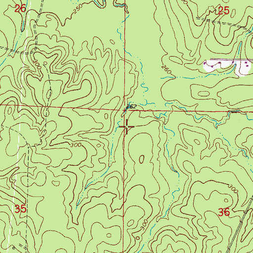 Topographic Map of Township of Washington, AR