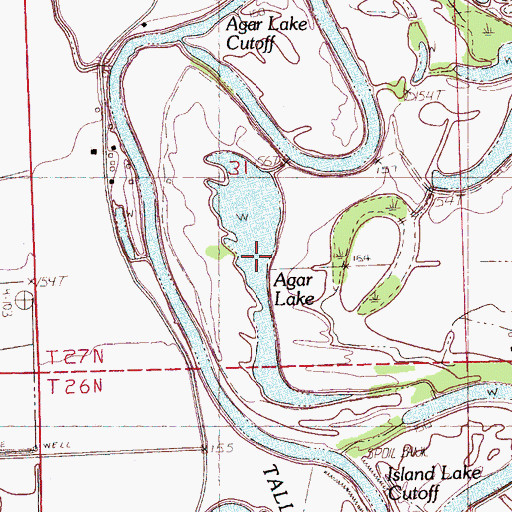 Topographic Map of Algar Lake, MS
