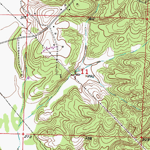 Topographic Map of Township of Saline, AR