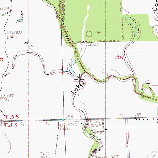 Topographic Map of Beaverdam Bayou, MS