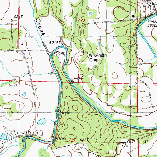 Topographic Map of Township of Baker, AR