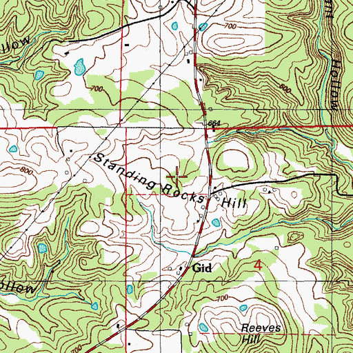 Topographic Map of Township of Gid, AR