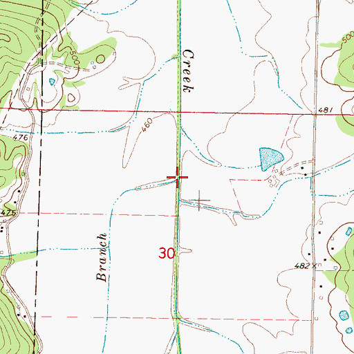 Topographic Map of Big Branch, MS