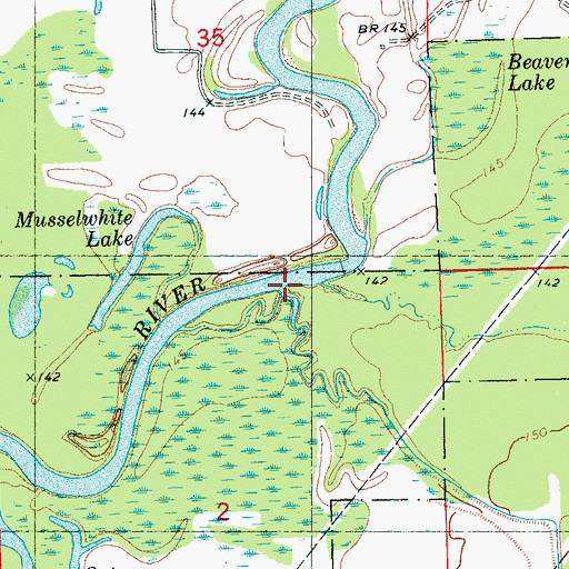 Topographic Map of Black Creek, MS