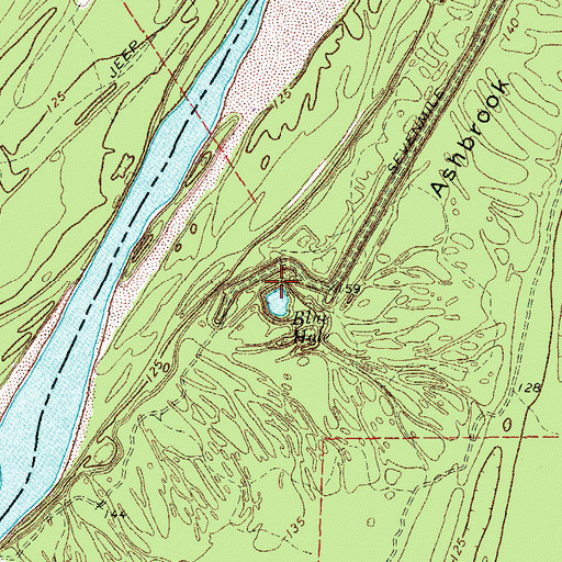 Topographic Map of Blue Hole, MS