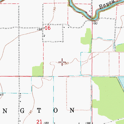 Topographic Map of Township of Dunnington, AR