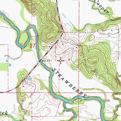 Topographic Map of Township of Jesup, AR