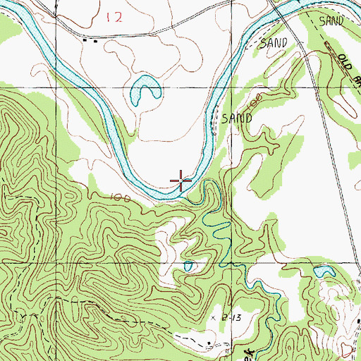 Topographic Map of Centers Creek, MS