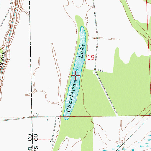 Topographic Map of Charlewan Lake, MS