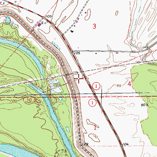 Topographic Map of Christian Home Church, MS