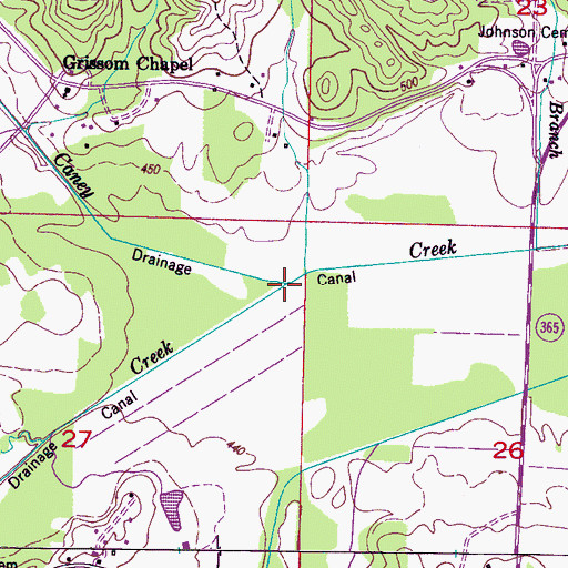 Topographic Map of Coke Creek, MS