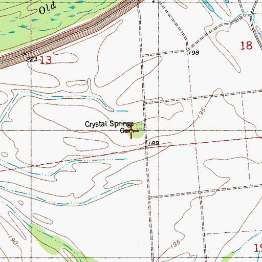 Topographic Map of Crystal Springs Church, MS