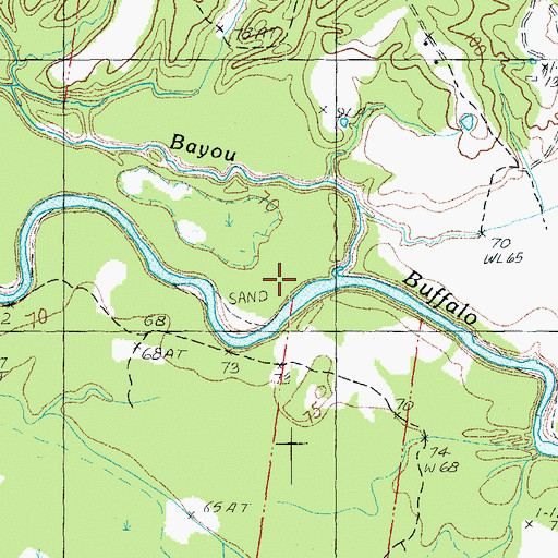 Topographic Map of Dixons Bayou, MS