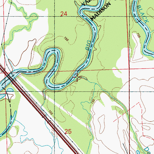 Topographic Map of Dodson Branch, MS