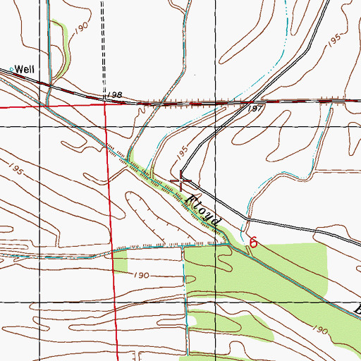 Topographic Map of Donaldson School, MS