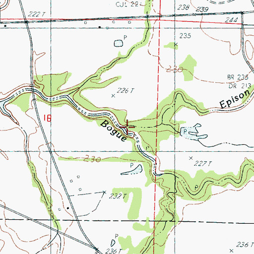 Topographic Map of Epison Branch, MS