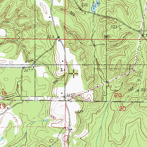Topographic Map of Fallen Creek Baptist Church, MS