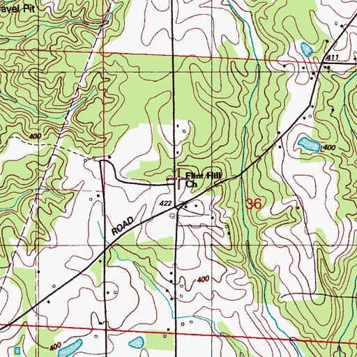Topographic Map of Flint Hill Church, MS