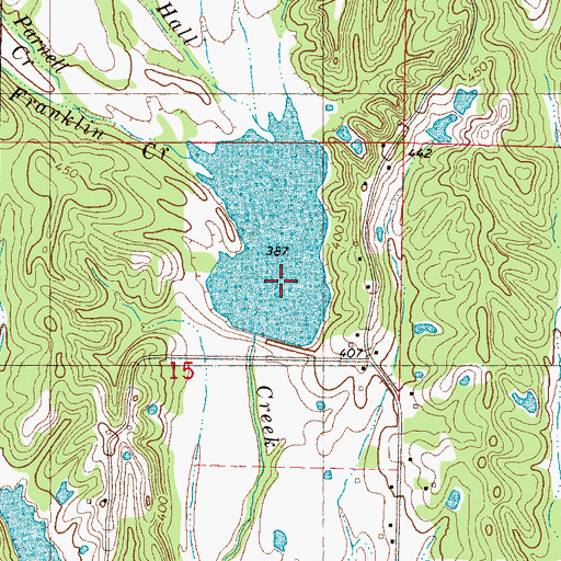 Topographic Map of Franklin Creek, MS