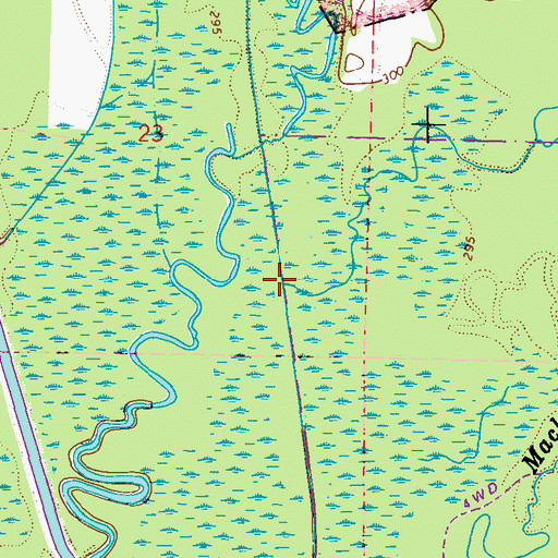 Topographic Map of Fret Branch, MS