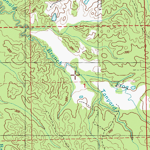 Topographic Map of Frog Branch, MS