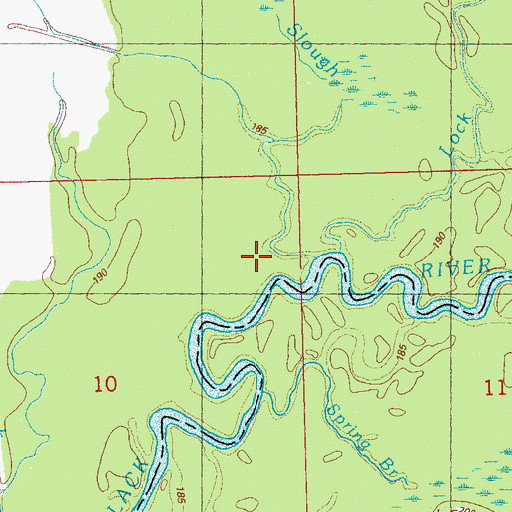 Topographic Map of Goose Pond, MS