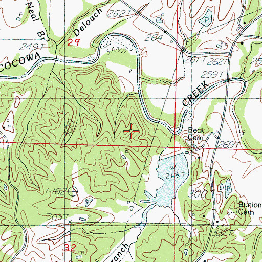 Topographic Map of Goza Branch, MS