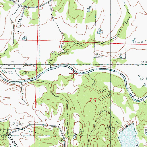 Topographic Map of Grays Creek, MS