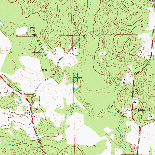 Topographic Map of Greer Branch, MS