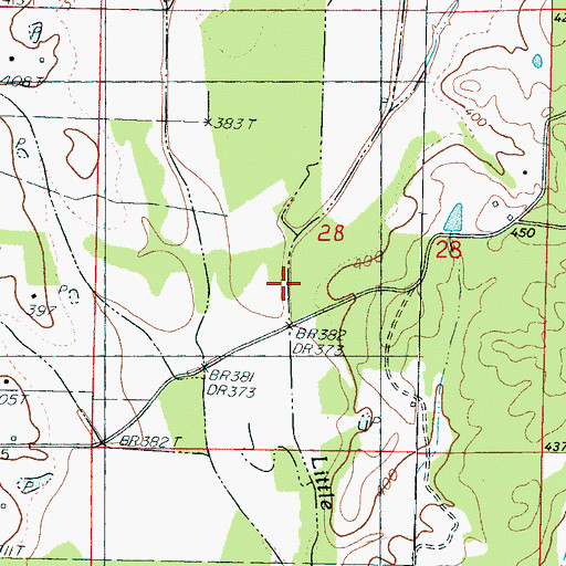 Topographic Map of Hays Creek, MS
