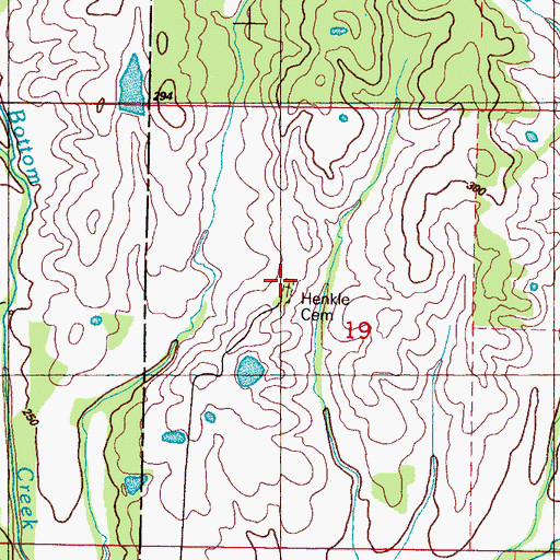 Topographic Map of Henkle Cemetery, MS