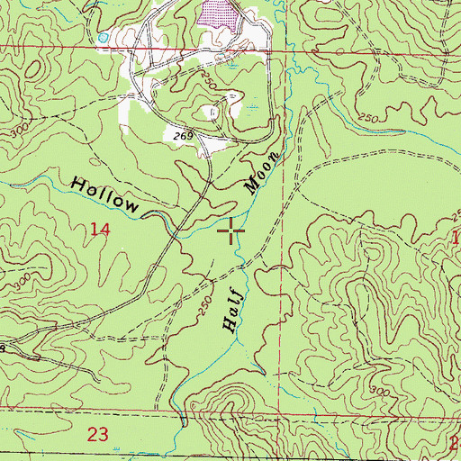 Topographic Map of Hickory Hollow, MS