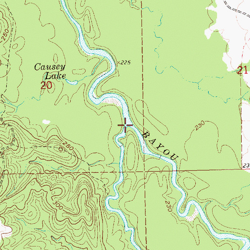 Topographic Map of Holcomb Creek, MS
