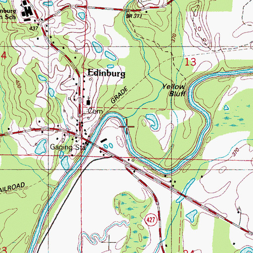 Topographic Map of Hooper Mill Creek, MS